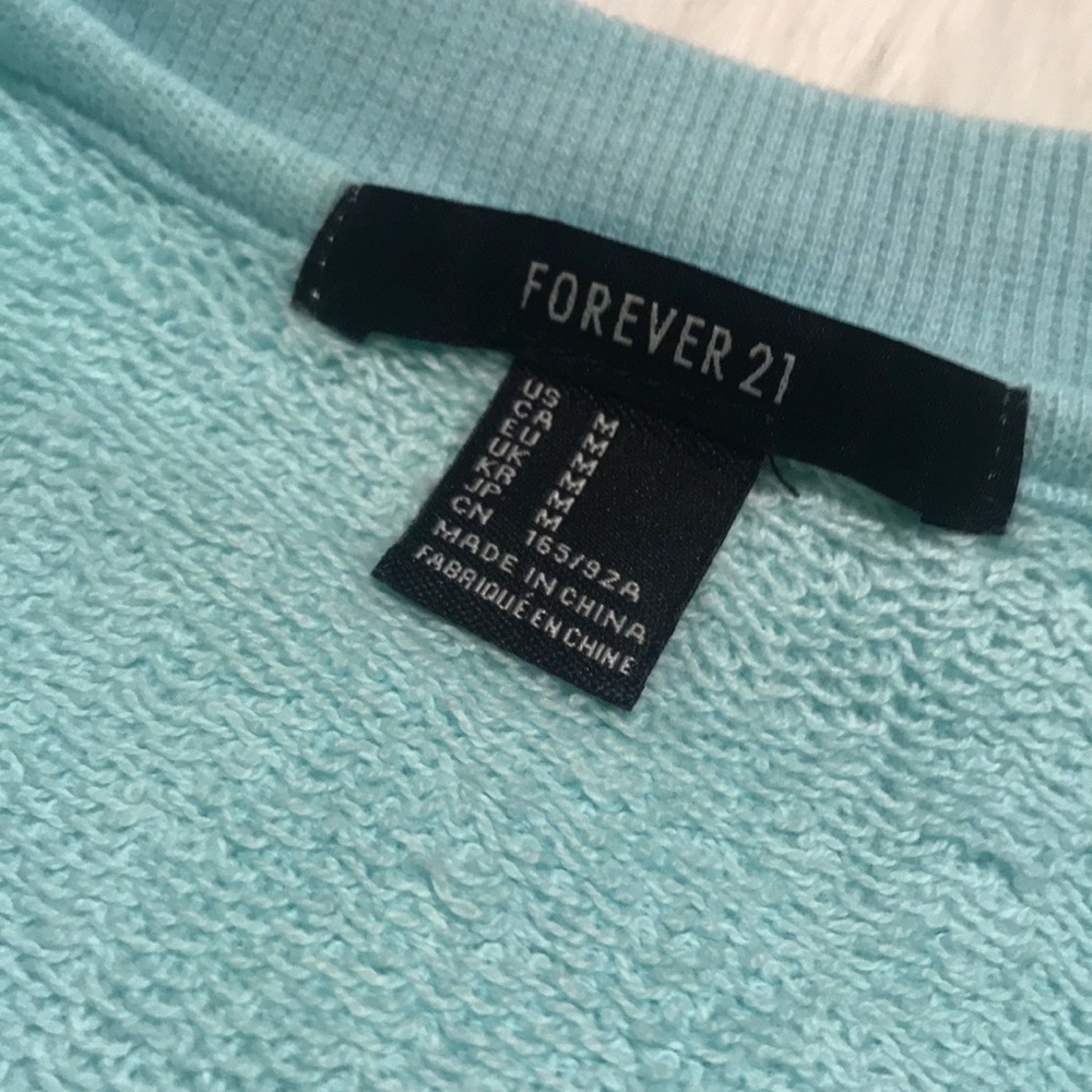 Forever 21 eyelet lace sleeve sweatshirt - Picture 2 of 6